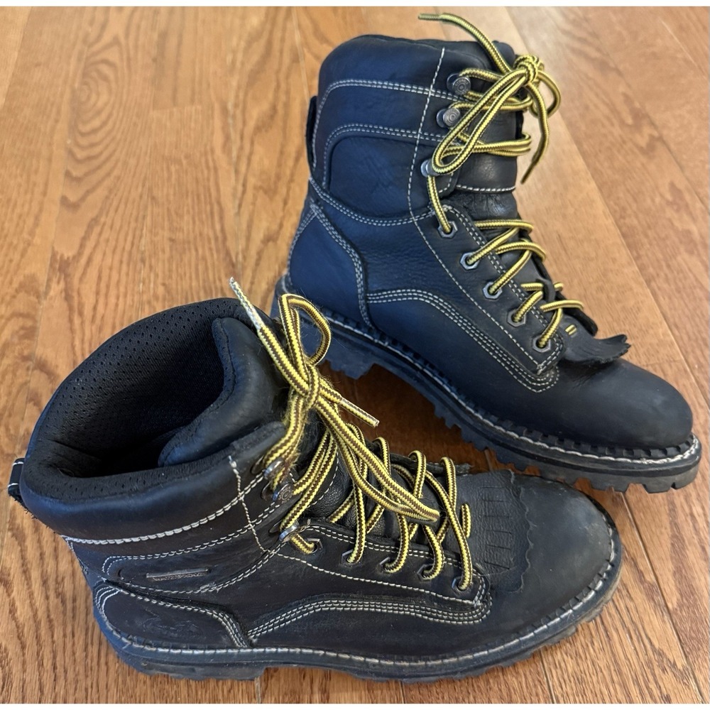 Georgia Boots Women's Logger Ankle Work Boots Black Size 7.5 Lace Up Hiking